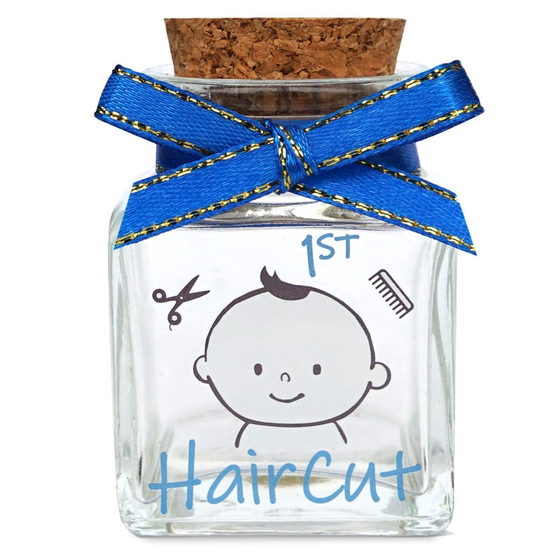 HAMUIERS First Haircut Keepsake Holder, First Curl Keepsake Box for Kids Baby Keepsake Box Baby Shower for Babies to Keep The Childhood Memory - Boy - Image 1